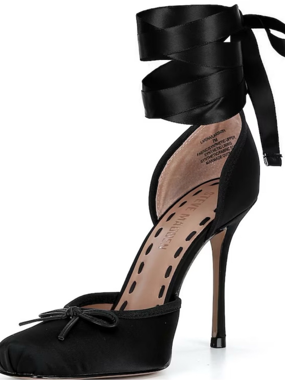 Steve Madden Black Ribbon Lace-Up Ballet Flats NEVER WORN